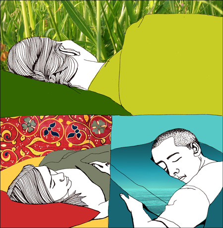Illustration sur le thème de la sieste