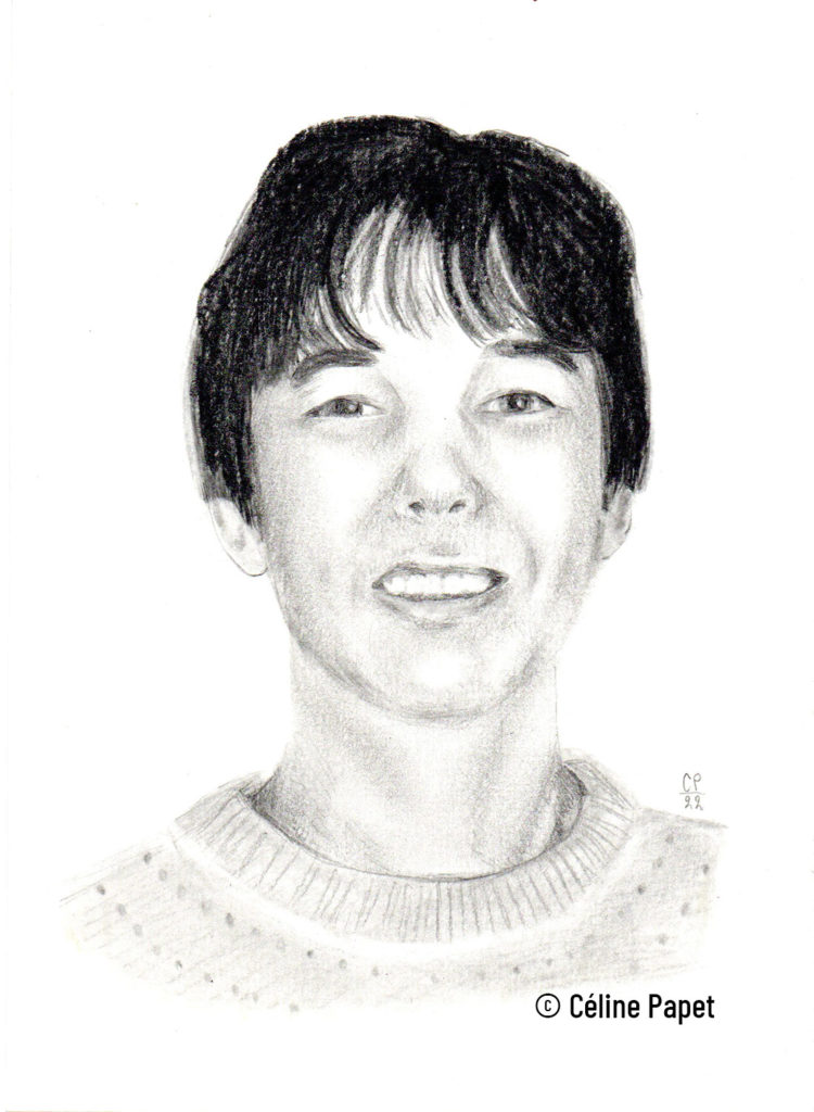 Portrait Stéphanie, dessin crayon graphite